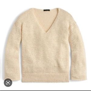 JCrew Flare Sleeve Swing Sweater in Ivory